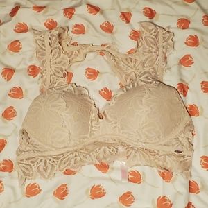 PINK Lace Floral Bralette